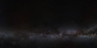 The Milky Way reduced to a thumbnail by averaging the stored bytes. The band of the galaxy survives, but most of the individual stars are gone.
